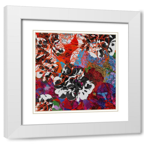 Trace Elements III White Modern Wood Framed Art Print with Double Matting by Burghardt, James