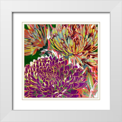 Spring Mix III White Modern Wood Framed Art Print with Double Matting by Burghardt, James