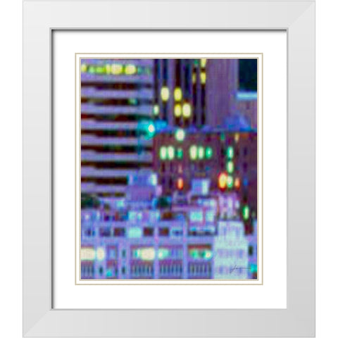 Metropolitain IV White Modern Wood Framed Art Print with Double Matting by Burghardt, James