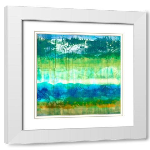 Marine V White Modern Wood Framed Art Print with Double Matting by Butler, John