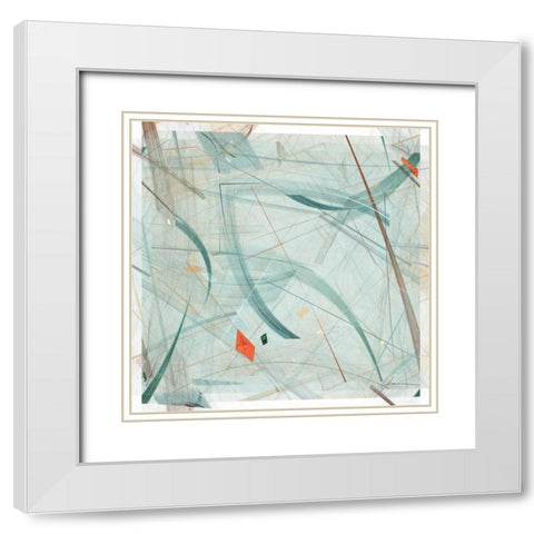 Vectora Panel I White Modern Wood Framed Art Print with Double Matting by Burghardt, James