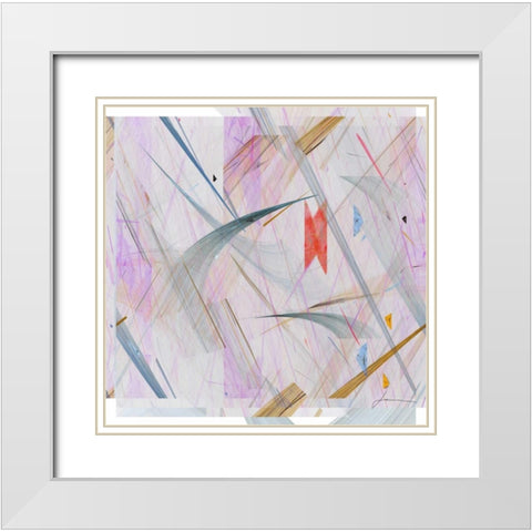 Vectora Panel IV White Modern Wood Framed Art Print with Double Matting by Burghardt, James