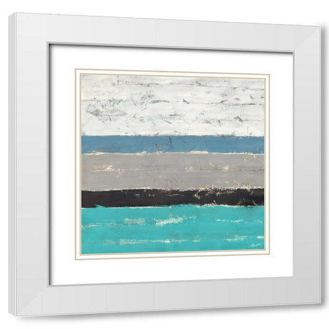 Seawall II White Modern Wood Framed Art Print with Double Matting by Butler, John