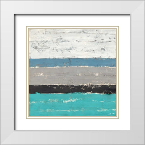 Seawall II White Modern Wood Framed Art Print with Double Matting by Butler, John