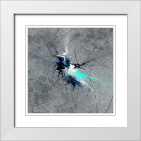 Paint Swirl II White Modern Wood Framed Art Print with Double Matting by Burghardt, James