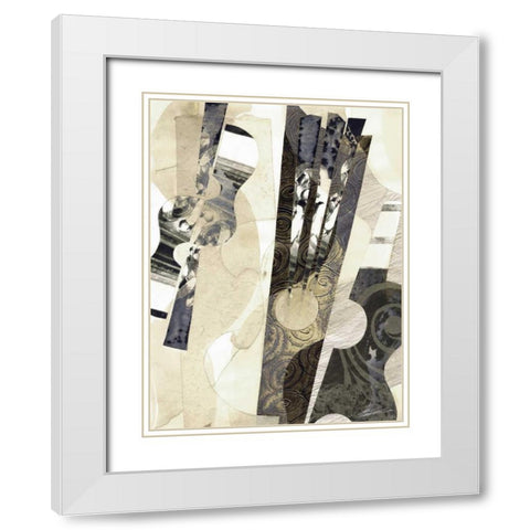 Calipso II White Modern Wood Framed Art Print with Double Matting by Butler, John