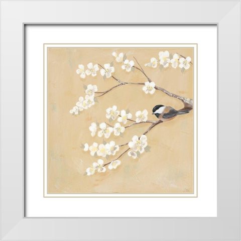 Sweet Birds I White Modern Wood Framed Art Print with Double Matting by Reynolds, Jade