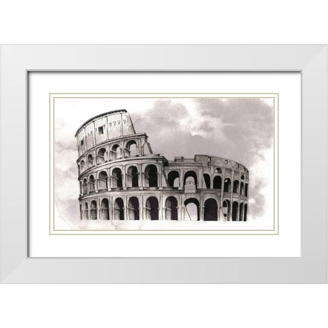 World Landmarks II White Modern Wood Framed Art Print with Double Matting by Popp, Grace