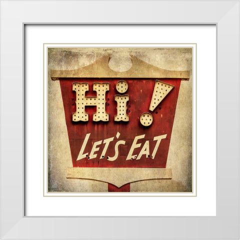 Vintage LA III White Modern Wood Framed Art Print with Double Matting by Malek, Honey