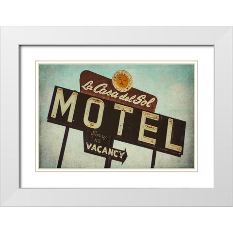 Vintage LA VI White Modern Wood Framed Art Print with Double Matting by Malek, Honey