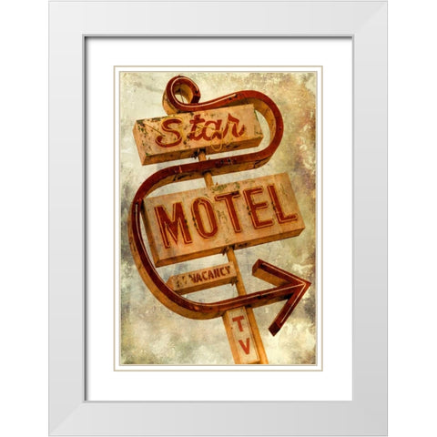 Vintage LA XIII White Modern Wood Framed Art Print with Double Matting by Malek, Honey