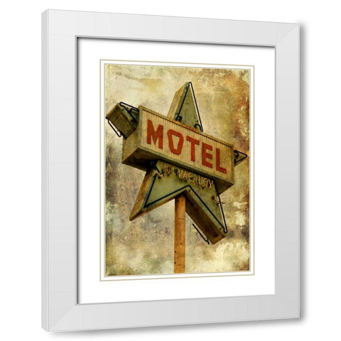 Vintage LA XV White Modern Wood Framed Art Print with Double Matting by Malek, Honey