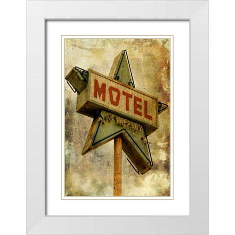 Vintage LA XV White Modern Wood Framed Art Print with Double Matting by Malek, Honey