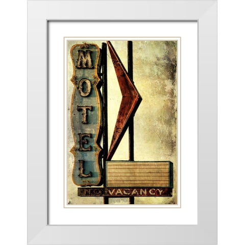 Vintage LA XVI White Modern Wood Framed Art Print with Double Matting by Malek, Honey