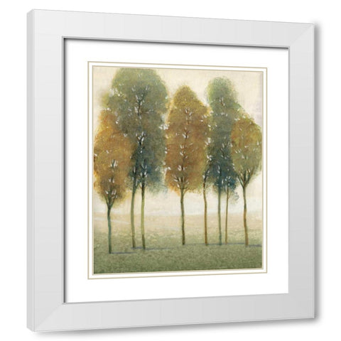 Beyond the Trees II White Modern Wood Framed Art Print with Double Matting by OToole, Tim