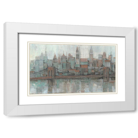 City Center II White Modern Wood Framed Art Print with Double Matting by OToole, Tim