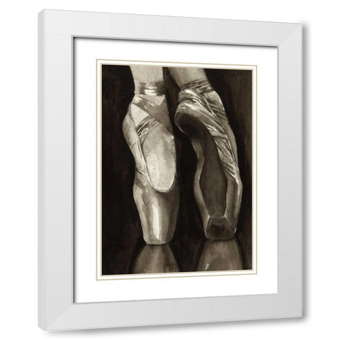 Ballet Shoes I White Modern Wood Framed Art Print with Double Matting by Popp, Grace