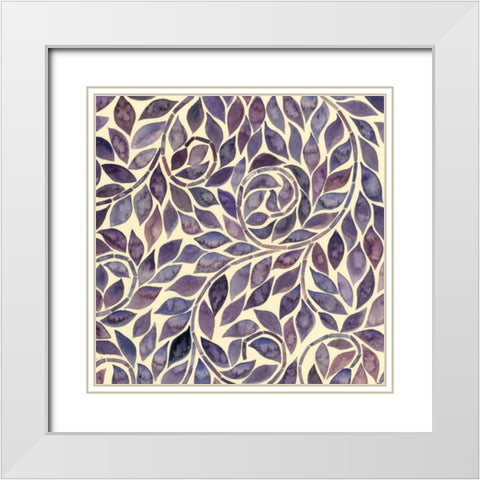 Amethyst Swirls II White Modern Wood Framed Art Print with Double Matting by Popp, Grace