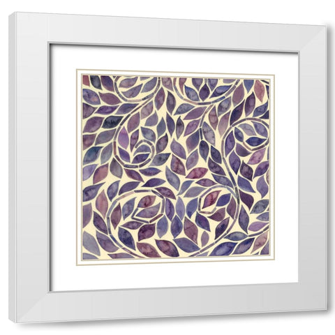 Amethyst Swirls III White Modern Wood Framed Art Print with Double Matting by Popp, Grace