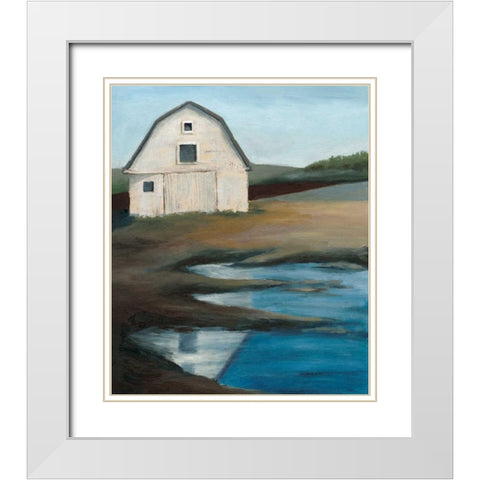 Farmstead I White Modern Wood Framed Art Print with Double Matting by Popp, Grace