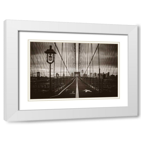Cabels Web White Modern Wood Framed Art Print with Double Matting by Brooknam, John