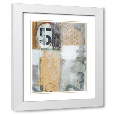 Downtown Numbers I White Modern Wood Framed Art Print with Double Matting by Fuchs, Jodi