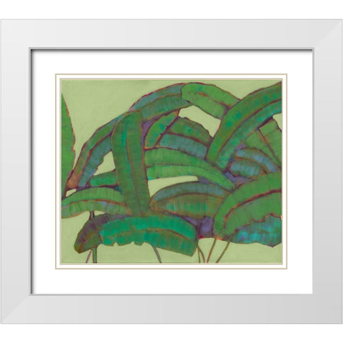 Kona Garden II White Modern Wood Framed Art Print with Double Matting by Fuchs, Jodi