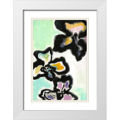 Orchid Pop II White Modern Wood Framed Art Print with Double Matting by Fuchs, Jodi