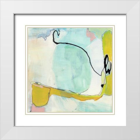 Travelogue II White Modern Wood Framed Art Print with Double Matting by Fuchs, Jodi