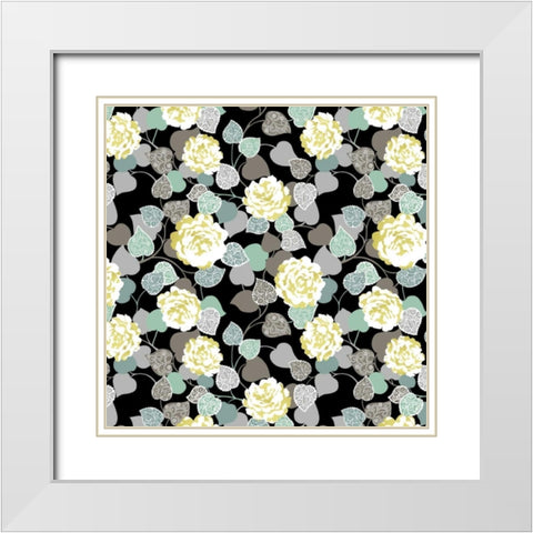Floral Glamour I White Modern Wood Framed Art Print with Double Matting by Hoffman, Katia