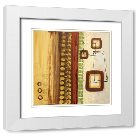 Abstract Expression I White Modern Wood Framed Art Print with Double Matting by Orlov, Irena