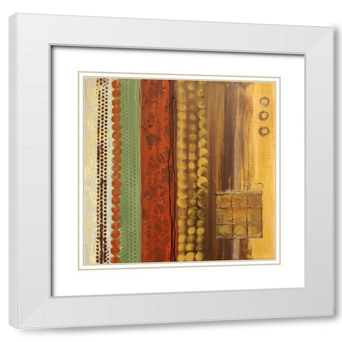 Abstract Expression III White Modern Wood Framed Art Print with Double Matting by Orlov, Irena