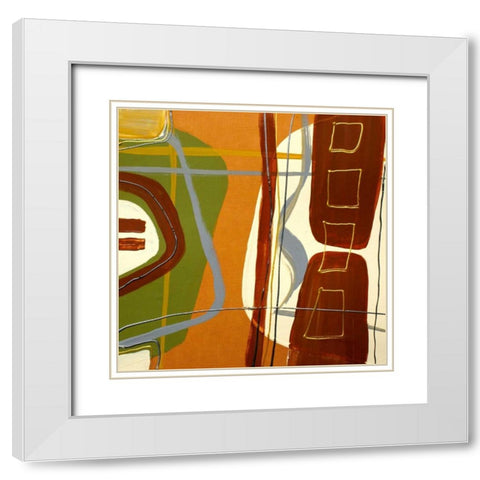 Simplicity II White Modern Wood Framed Art Print with Double Matting by Orlov, Irena