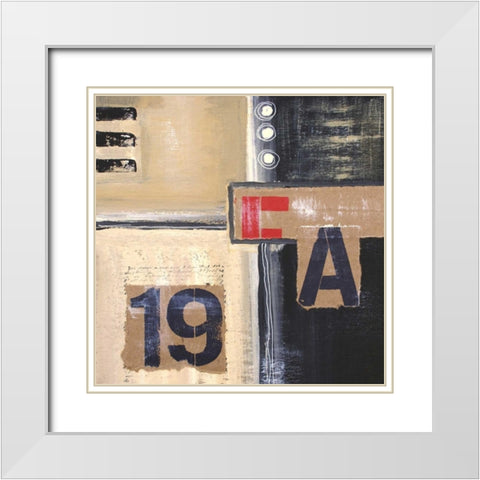 Abstract Inspiration II White Modern Wood Framed Art Print with Double Matting by Orlov, Irena