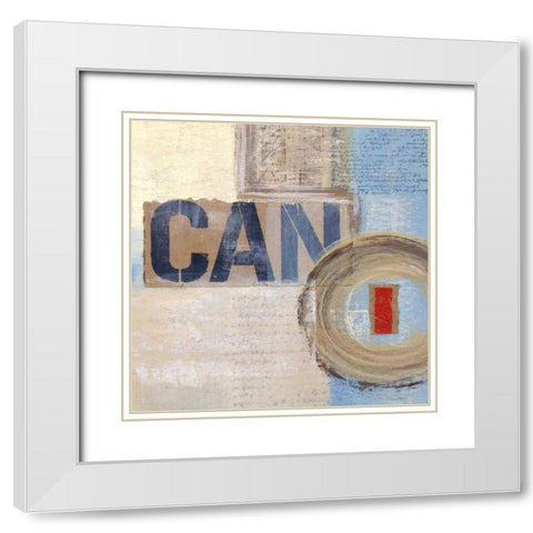 Abstract Inspiration IV White Modern Wood Framed Art Print with Double Matting by Orlov, Irena