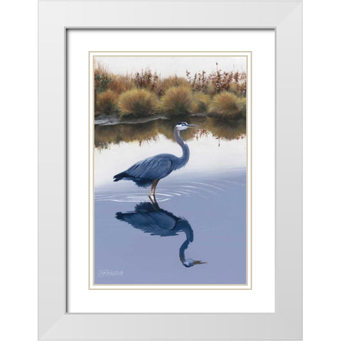Blackwater Reflections I White Modern Wood Framed Art Print with Double Matting by Szatkowski, Fred