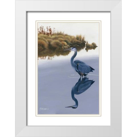 Blackwater Reflections II White Modern Wood Framed Art Print with Double Matting by Szatkowski, Fred