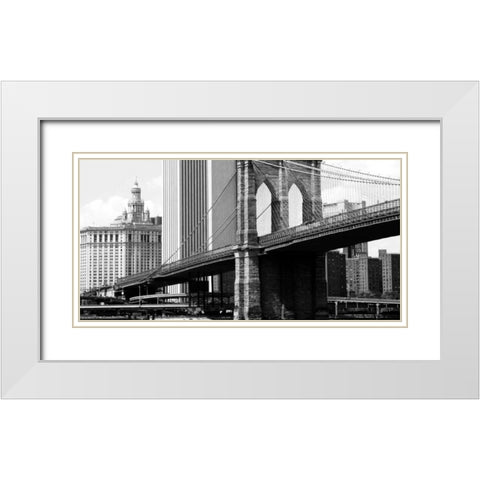 NY Scenes II White Modern Wood Framed Art Print with Double Matting by Pica, Jeff