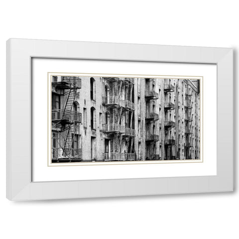 NY Scenes III White Modern Wood Framed Art Print with Double Matting by Pica, Jeff