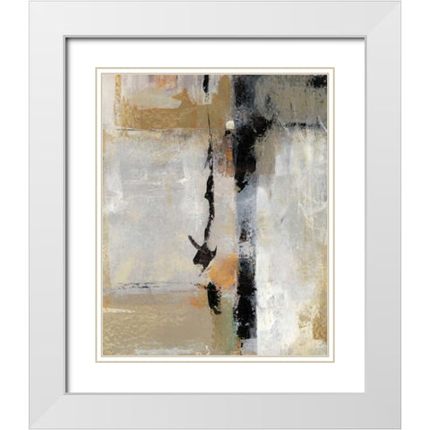 Gesture I White Modern Wood Framed Art Print with Double Matting by OToole, Tim