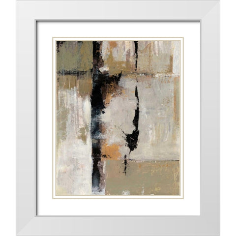 Gesture II White Modern Wood Framed Art Print with Double Matting by OToole, Tim