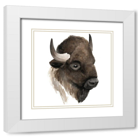 Western Animal Study IV White Modern Wood Framed Art Print with Double Matting by Popp, Grace