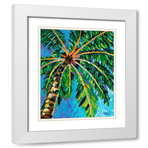 Under the Palms I White Modern Wood Framed Art Print with Double Matting by Vitaletti, Carolee