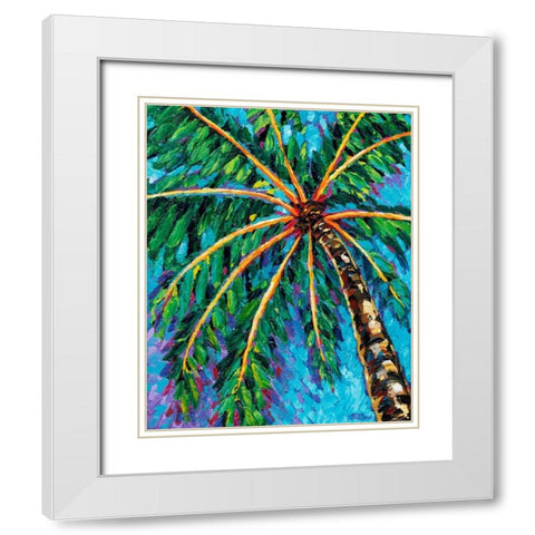 Under the Palms II White Modern Wood Framed Art Print with Double Matting by Vitaletti, Carolee