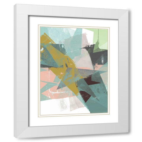 Color Patches I White Modern Wood Framed Art Print with Double Matting by Goldberger, Jennifer