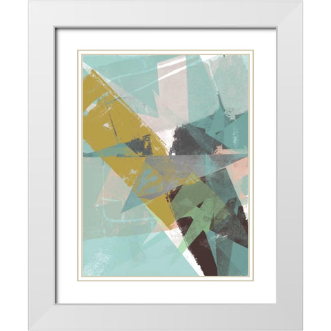 Color Patches II White Modern Wood Framed Art Print with Double Matting by Goldberger, Jennifer