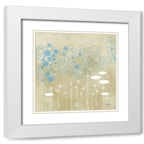 Summer Crest I White Modern Wood Framed Art Print with Double Matting by Evelia Designs