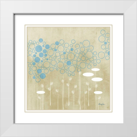 Summer Crest I White Modern Wood Framed Art Print with Double Matting by Evelia Designs