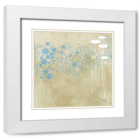 Summer Crest II White Modern Wood Framed Art Print with Double Matting by Evelia Designs