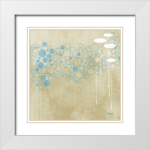 Summer Crest II White Modern Wood Framed Art Print with Double Matting by Evelia Designs